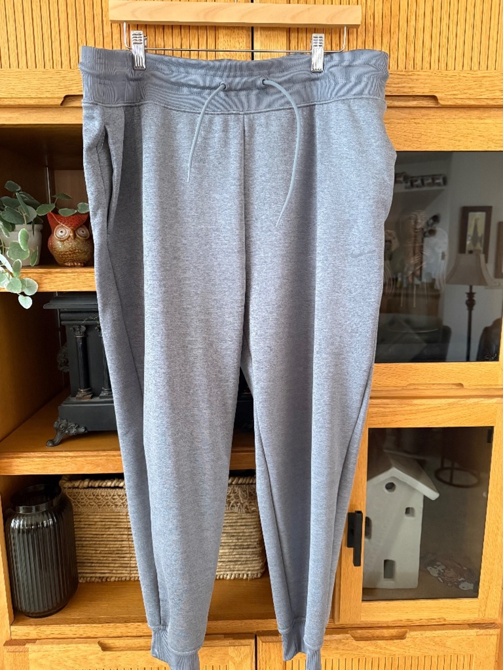XL Woman Nike Studio Fleece Therma-Fit Smoke Grey Sweatpants